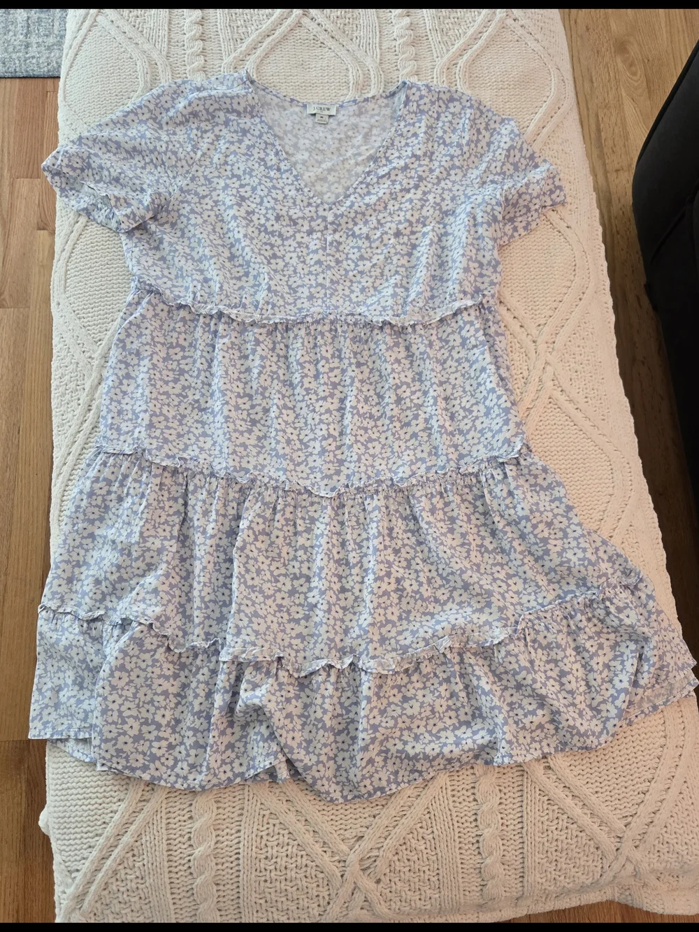 J CREW V-Neck Tiered Women's Dress M
